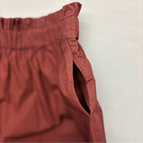 A.L.C. Nate High Waist Paper Bag Shorts Dark Bosco Size 27 - Picture 4 of 10